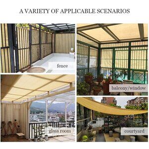 Outdoor Privacy Screen 33.5" x 10' | Shade Panel with Grommets for Patio